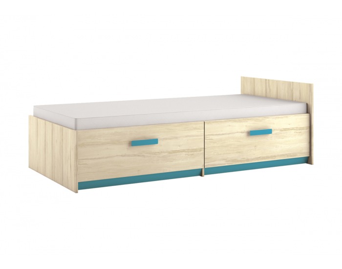 Detská posteľ s roštom Best 17 90 - breza / biela linea / sivá