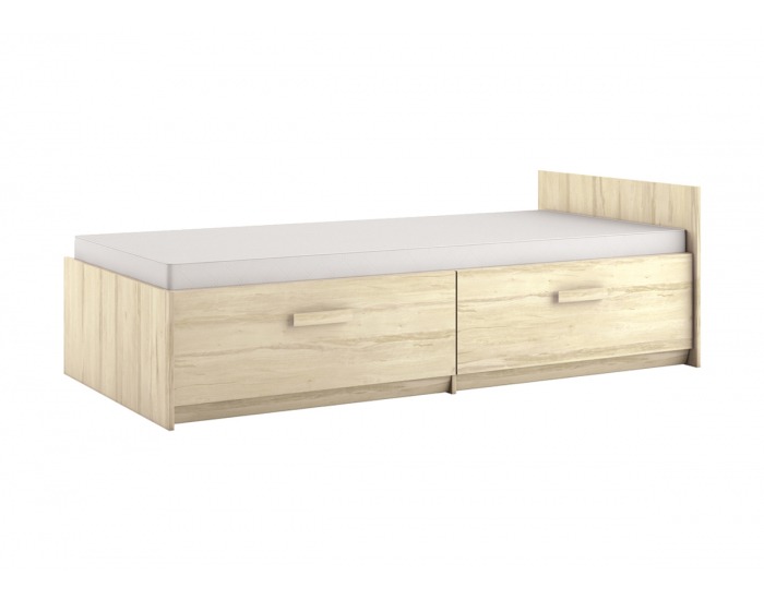 Detská posteľ s roštom Best 17 90 - breza / biela linea / sivá