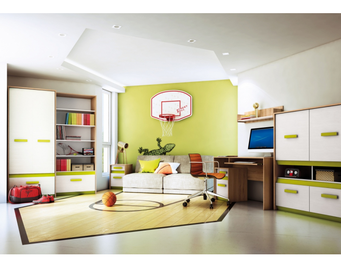 Detská posteľ s roštom Best 17 90 - breza / biela linea