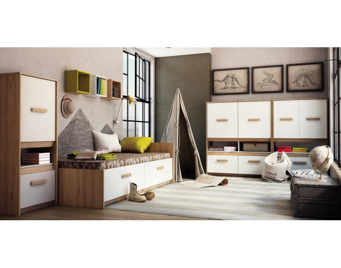 Detská posteľ s roštom Best 17 90 - breza / biela linea