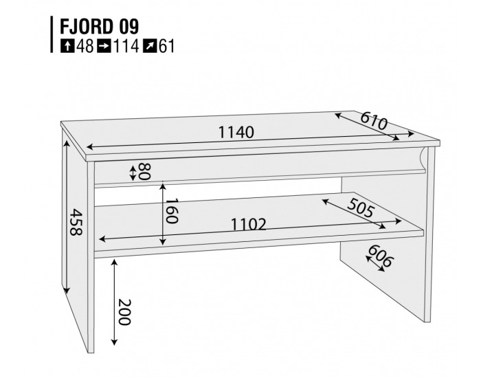 Konferenčný stolík Fjord F 9 - dub San Remo