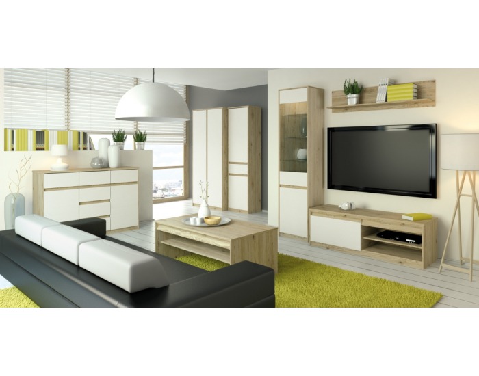 Skrinka Fjord F 2 - dub San Remo / biela linea