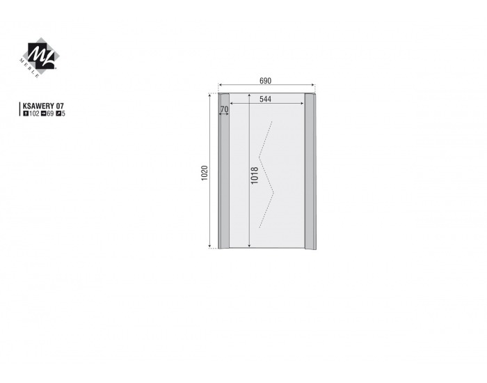 Zrkadlo na stenu Ksawery 7 - sonoma tmavá
