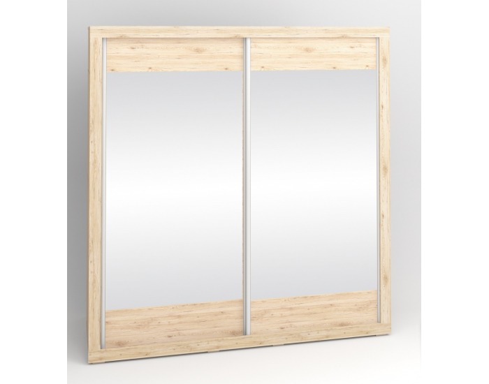 Skriňa s posuvnými dverami a zrkadlom Modern 01/L 2D - dub San Remo