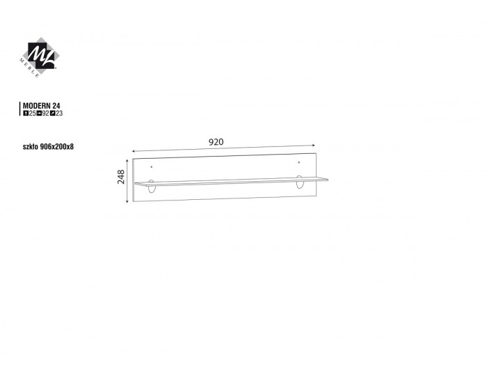 Polica Modern 24 - dub San Remo