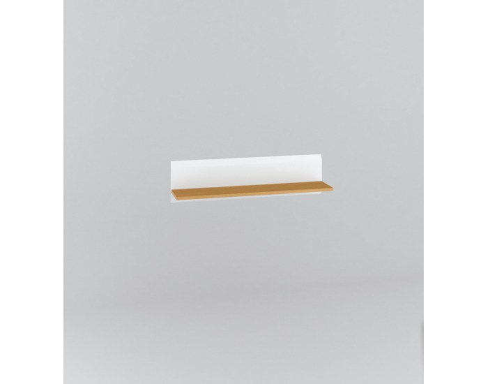 Polica Nati 13 - biely lesk / dub svetlý / biela