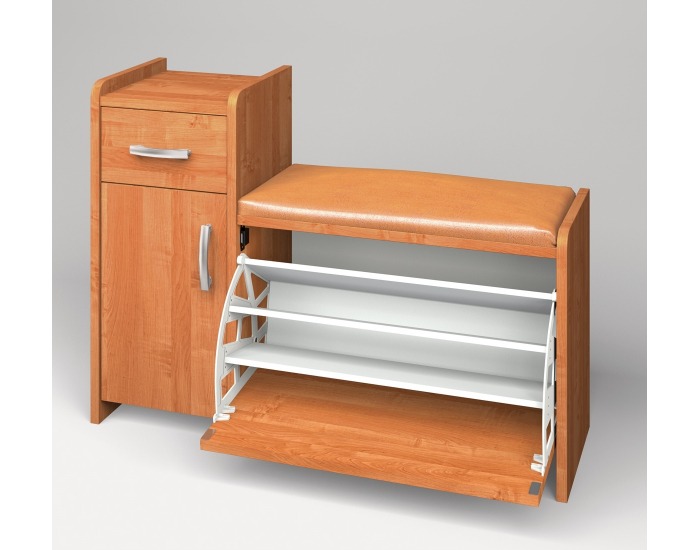 Botník (skrinka na topánky) so sedadlom Pik 2 L N - jelša