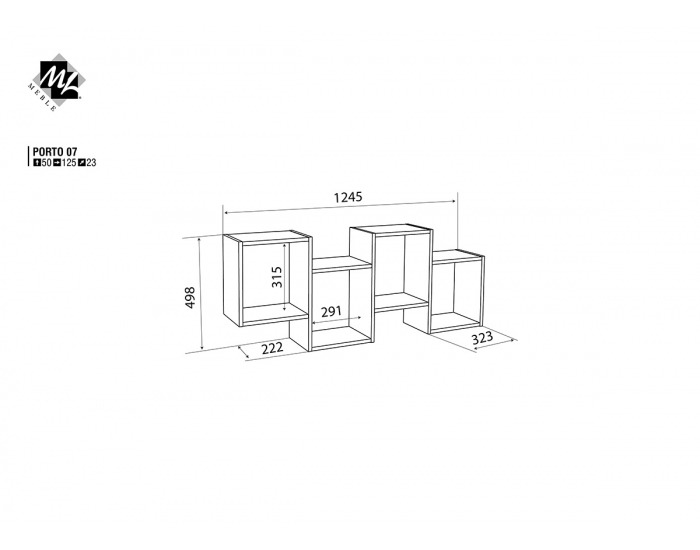 Polica Porto 7 - jelša