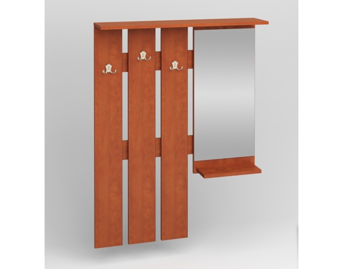 Vešiaková stena so zrkadlom W 90-01 L - hruška