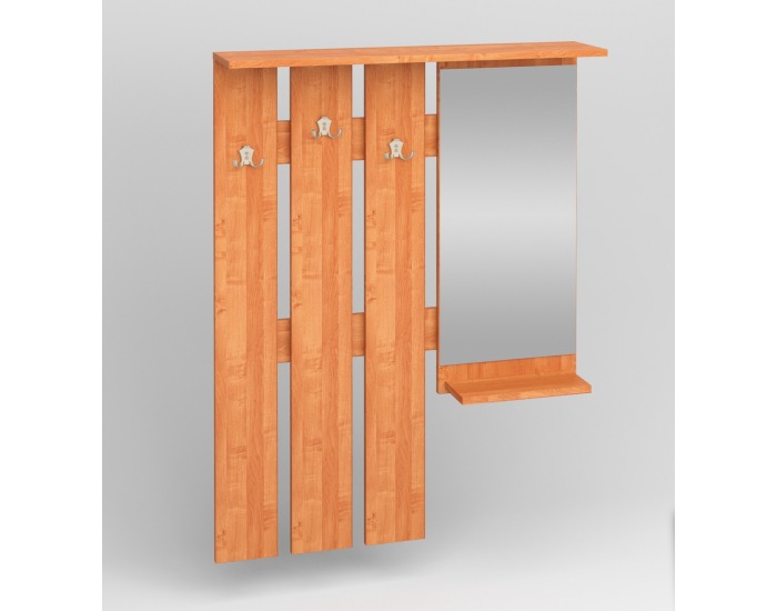 Vešiaková stena so zrkadlom W 90-01 L - jelša