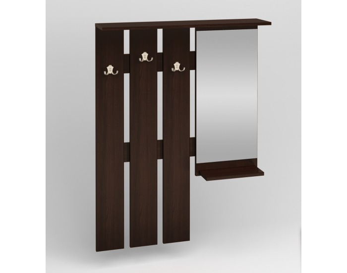 Vešiaková stena so zrkadlom W 90-01 L - wenge