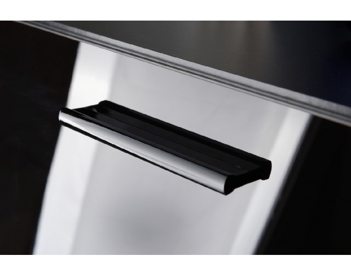 Obývacia stena s osvetlením Modern - čierna / čierny lesk