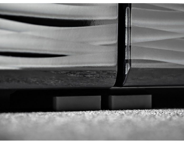 Obývacia stena s osvetlením Modica - čierna / sahara lesk