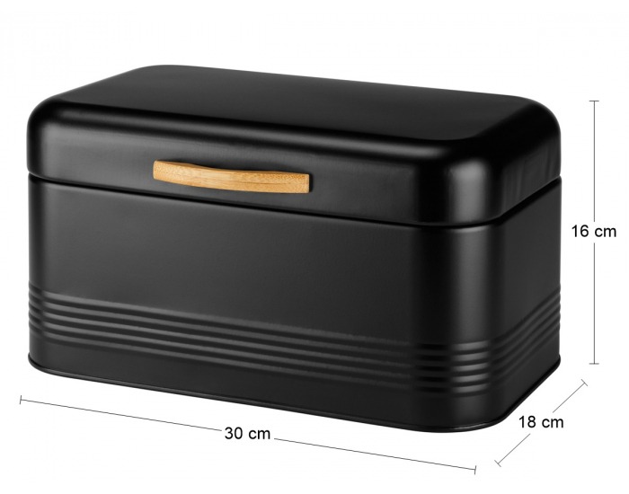Kovový chlebník Monaco - čierna