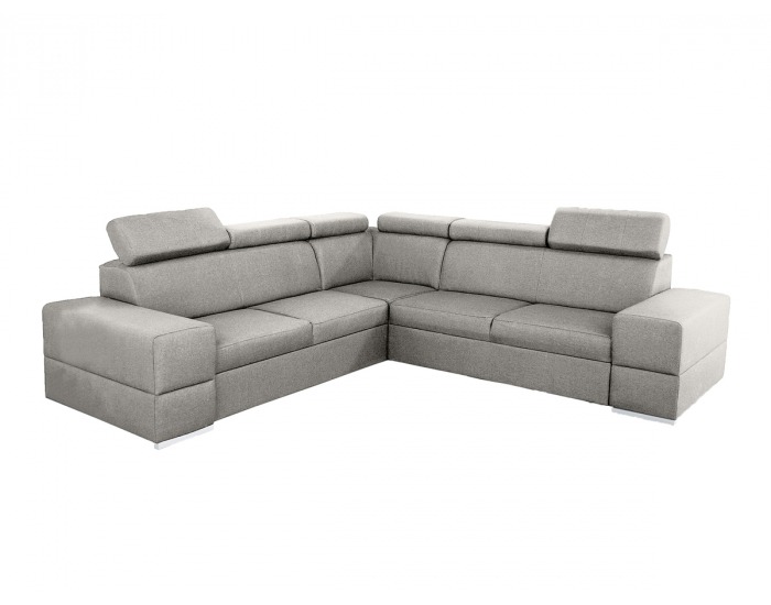 Rohová sedačka s rozkladom a úložným priestorom Monako Roh L - sivá