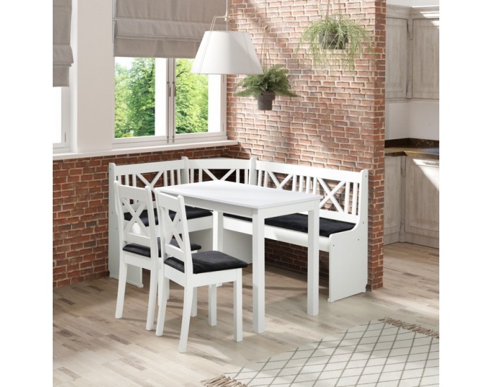 Jedálenský stôl Monan VI - biela