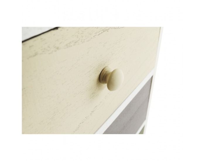 Jednodverová komoda so zásuvkami Monet 1 New - biela / kombinácia farieb