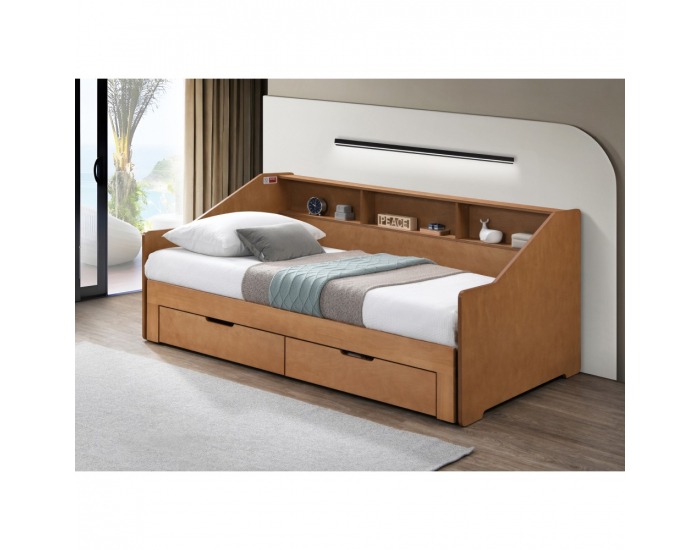 Rozkladacia posteľ s úložným priestorom Moneta - dub
