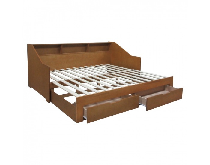 Rozkladacia posteľ s úložným priestorom Moneta - dub