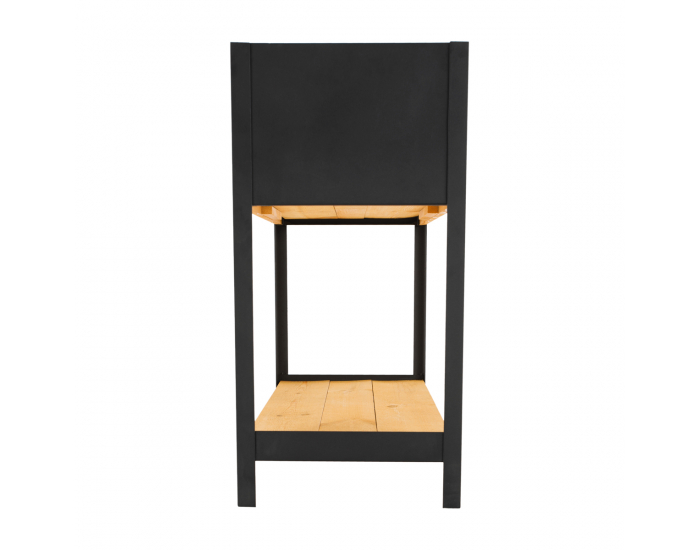 Vyvýšený záhon s policou Monto Typ 1 - prírodná / čierna