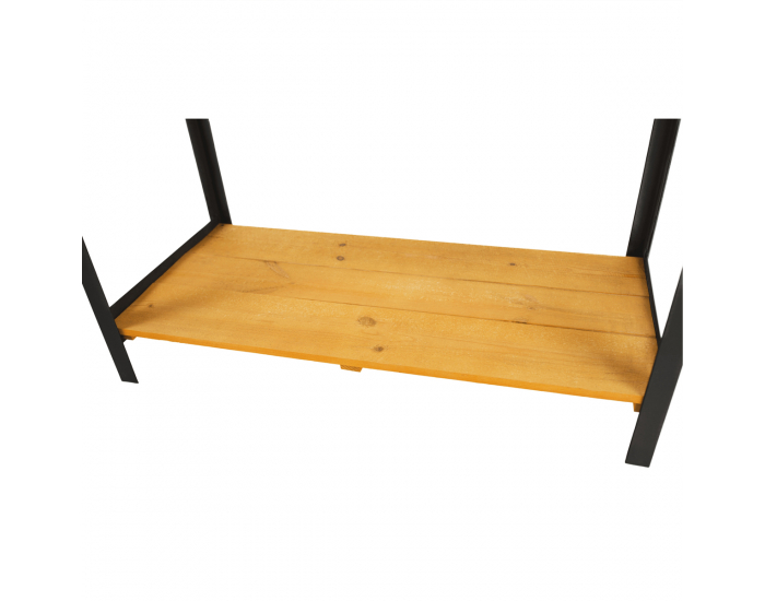 Vyvýšený záhon s policou Monto Typ 1 - prírodná / čierna