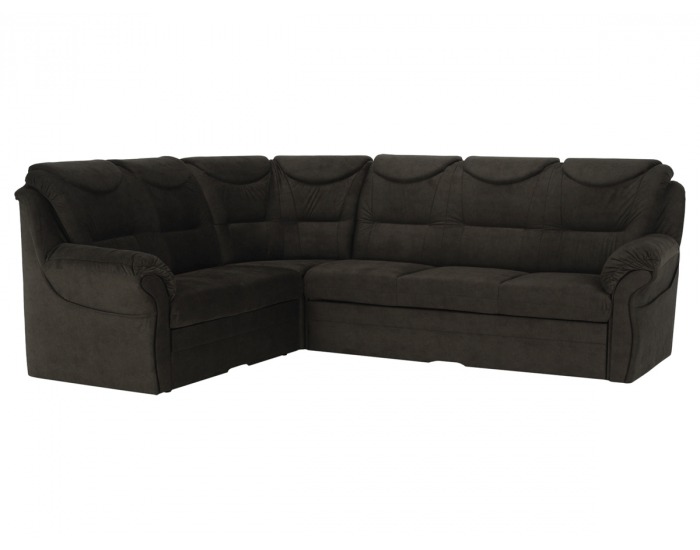 Rohová sedačka s rozkladom a úložným priestorom Morag L - hnedá