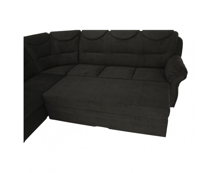 Rohová sedačka s rozkladom a úložným priestorom Morag L - hnedá