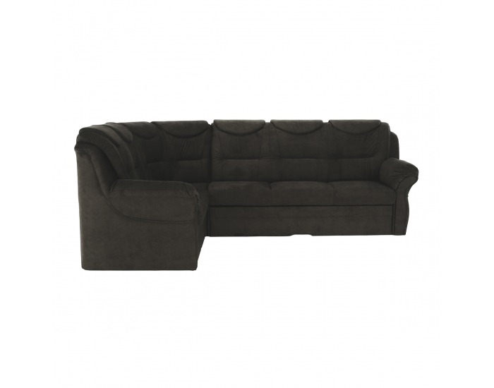 Rohová sedačka s rozkladom a úložným priestorom Morag L - hnedá