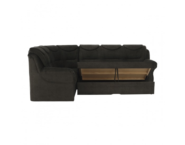 Rohová sedačka s rozkladom a úložným priestorom Morag L - hnedá
