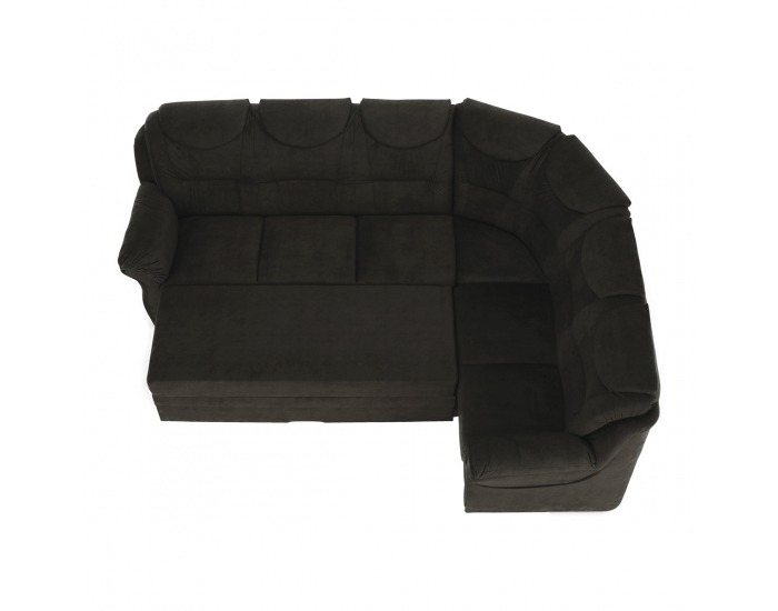 Rohová sedačka s rozkladom a úložným priestorom Morag P - hnedá