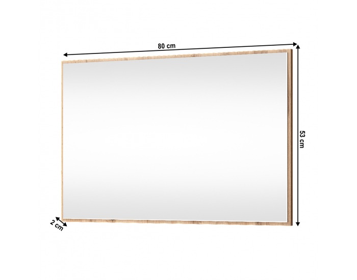 Zrkadlo na stenu Moratiz 80 - dub wotan