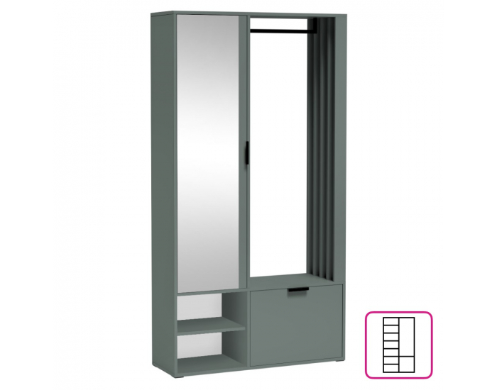 Predsieň so zrkadlom Muna - green stone