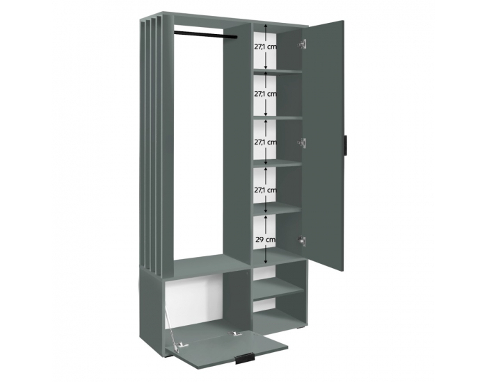 Predsieň so zrkadlom Muna - green stone