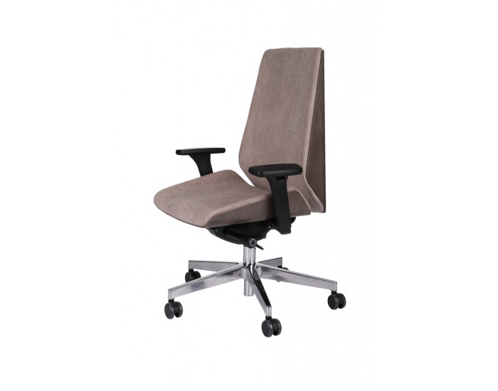 Kancelárska stolička s podrúčkami Munos Wood - svetlohnedá / patyna čierna / chróm