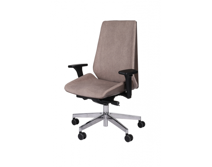 Kancelárska stolička s podrúčkami Munos Wood - svetlohnedá / patyna čierna / chróm