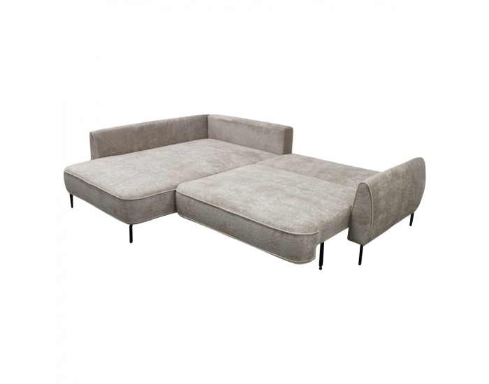 Rohová sedačka s rozkladom a úložným priestorom Muriel Roh L - sivobéžová (taupe)