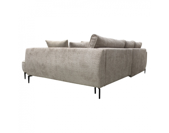 Rohová sedačka s rozkladom a úložným priestorom Muriel Roh P - sivobéžová (taupe)