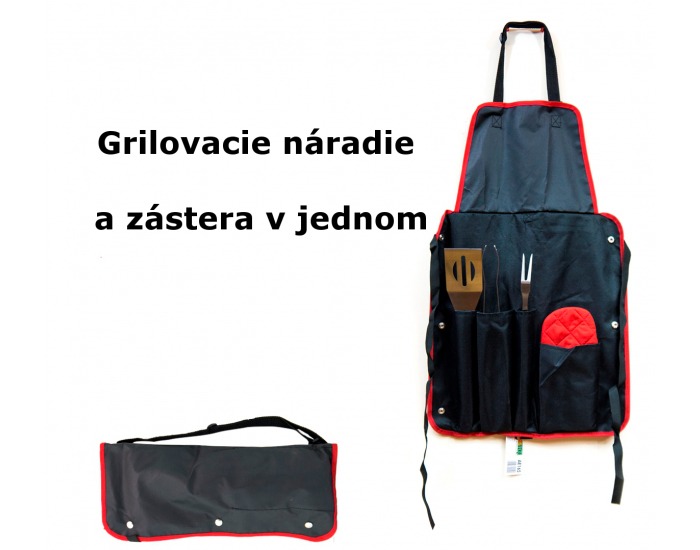 Grilovacie náradie AE165 - čierna / červená