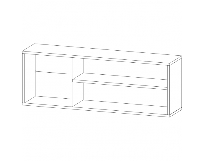 Polica Aurin SS-1100 - pieskový buk / biela