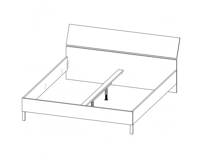 Manželská posteľ s roštom Bova 180 - pieskový dub / woodcon