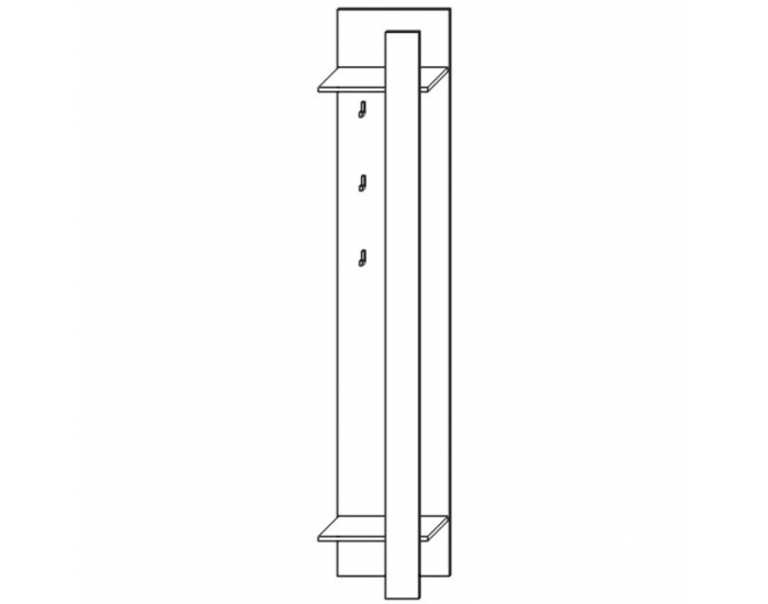 Vešiaková stena Bristol CP - biela / dub artisan