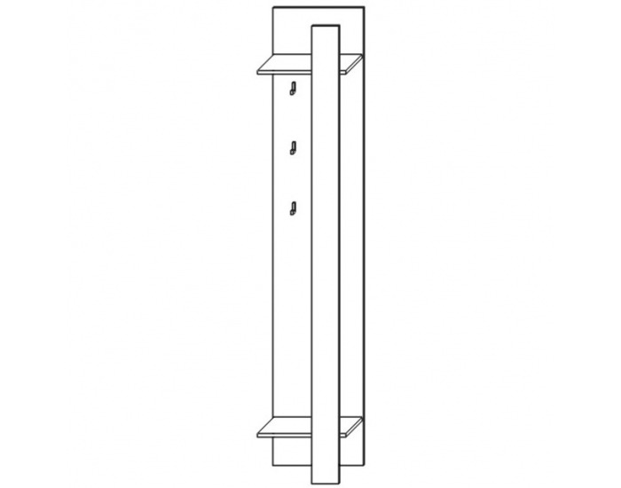 Vešiaková stena Bristol CP - biela / dub wellington