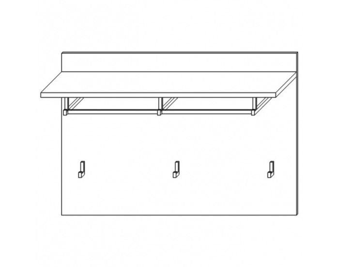 Vešiakový panel Bristol HP - biela / dub artisan