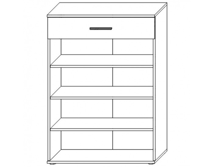 Botník (skrinka na topánky) Bristol SU-2D/1DR - biela / dub wellington