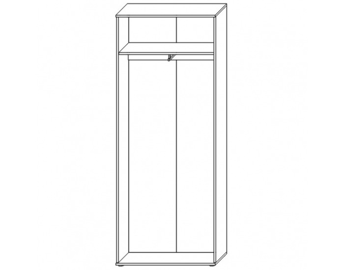 Dvojdverová predsieňová skriňa Bristol W-2D - biela / dub wellington