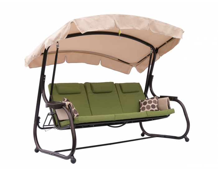 Záhradná hojdačka Cezar RL - hnedá / zelená