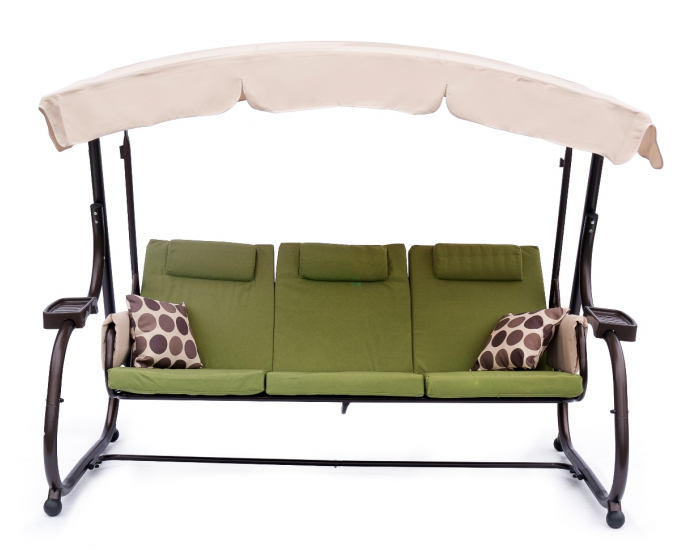 Záhradná hojdačka Cezar RL - hnedá / zelená