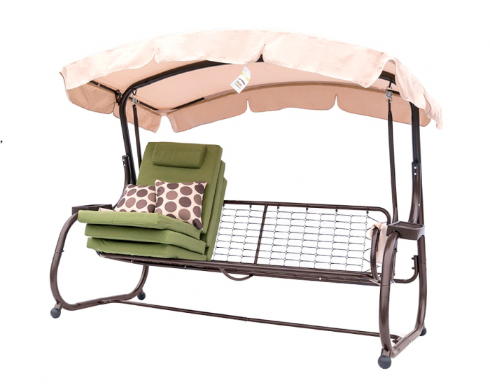 Záhradná hojdačka Cezar RL - hnedá / zelená