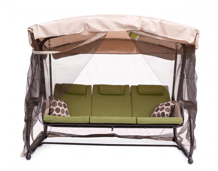 Záhradná hojdačka Cezar RL - hnedá / zelená