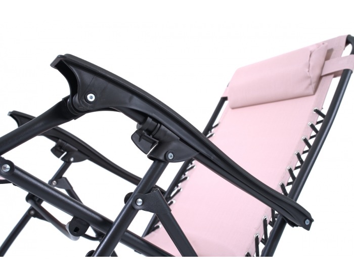 Záhradné lehátko Deluxe - púdrová